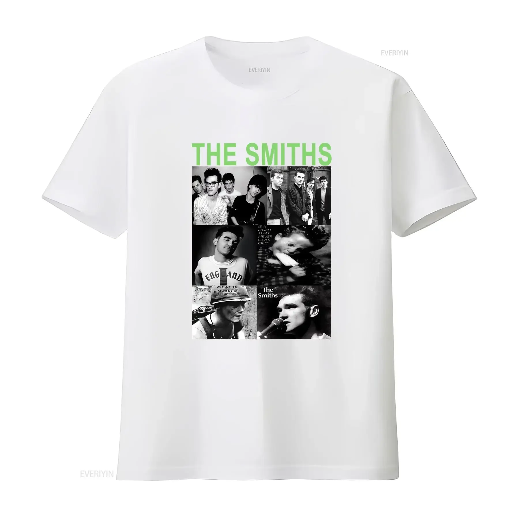 Фото Футболка Nera с редким дизайном, посвященная туру группы The Smiths, доступна в размерах от S до 5XL, модель KH15112, винтажная. №4