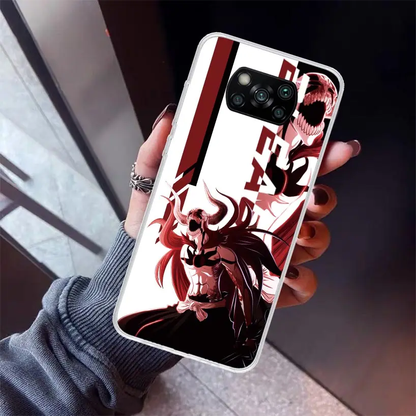 Anime Bleach Ichigo Kenpachi Phone Case for Xiaomi Poco X6 X5 X4 X3 Nfc F6 F5 Pro F4 Gt F3 F2 F1 M5S M4 M3 5G Soft Cover Print F