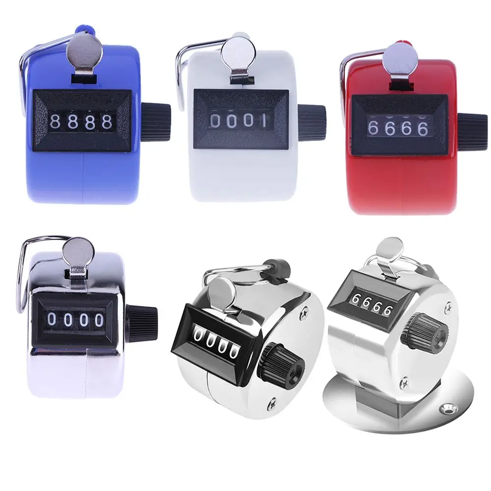 

4 Digit Number Mini Hand Held Tally Counter Digital Golf Clicker Manual Training Counting Max 9999 Counter