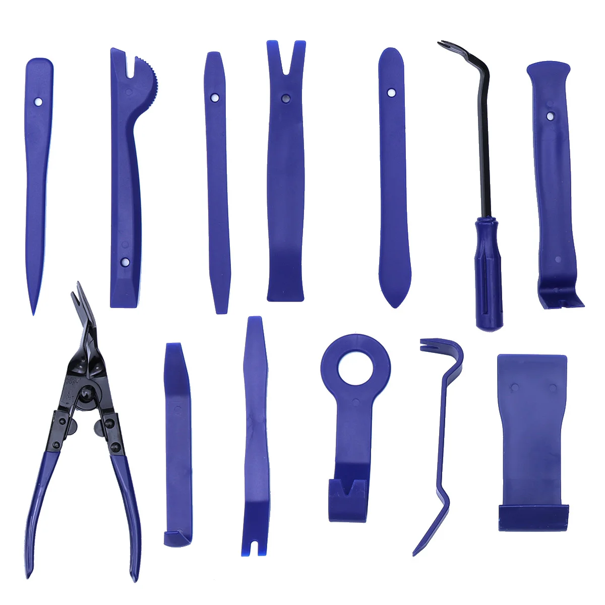 

13pcs Auto Trim Removal Tool Kit with Clip Removal Plier and Fastener Removers Car Interior Upholstery Pry Tool Set (Blue)