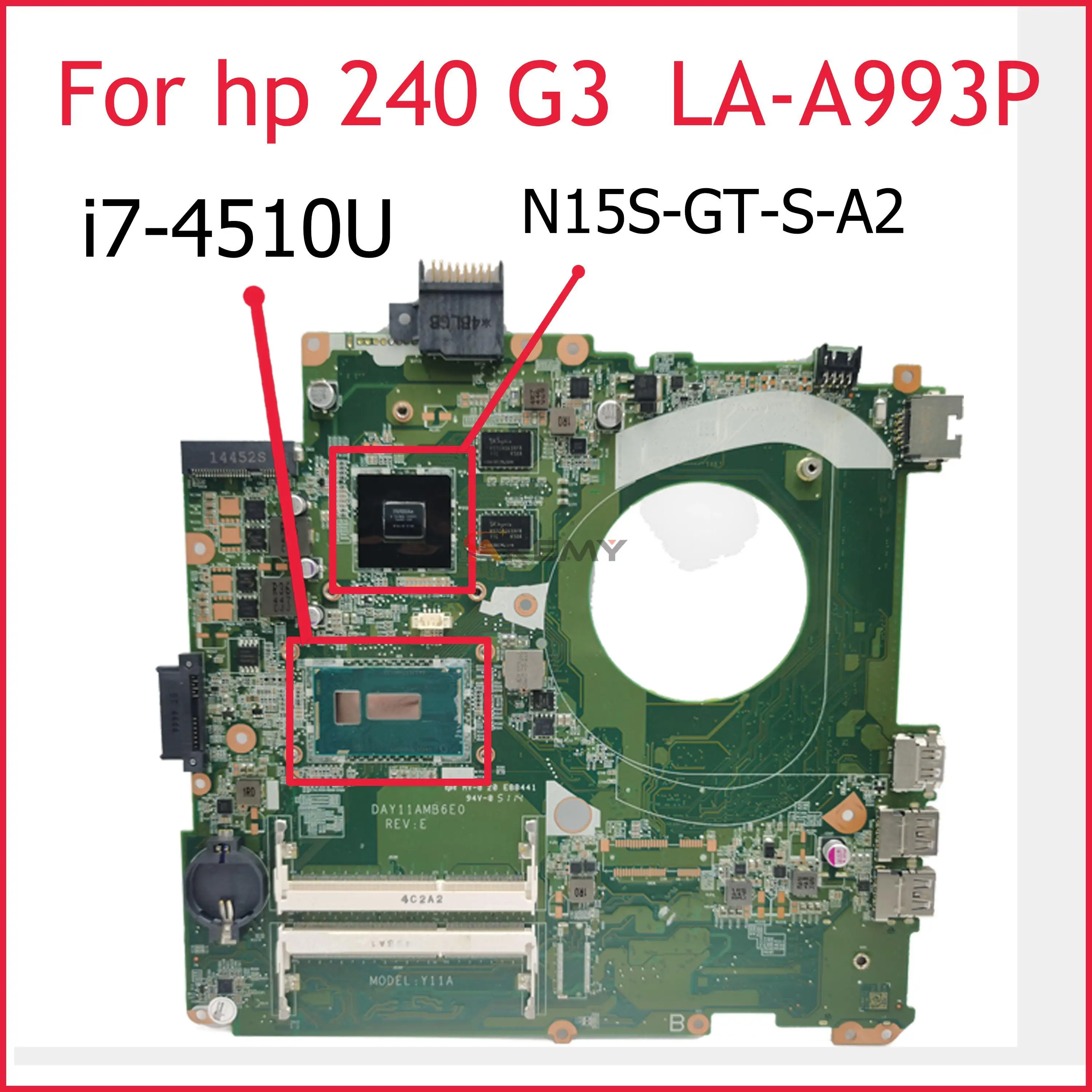 

Материнская плата Akemy для ноутбука HP Pavilion 14-P DAY11AMB6E0 SR1EB i7-4510U DDR3L, материнская плата, полный тест, 100% работа