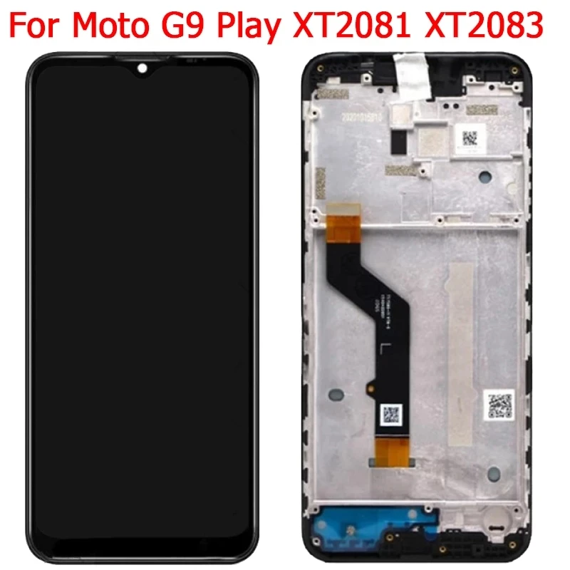 

6.5" Original For Motorola MOTO G9 Play Display LCD Screen Frame E7 Plus XT2081 XT2083 LCD Touch Digitizer Panel Parts