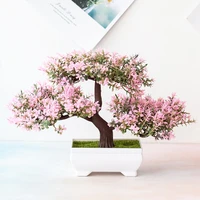 artificial bonsai small tree artificial plants fake flower home table decor potted ornaments wedding decor garden decorations