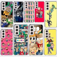 cute eddsworld comics phone case coque for samsung galaxy s21 ultra 5g s20 fe s20 plus s10e s10 lite s8 s9 plus s7 cover funda