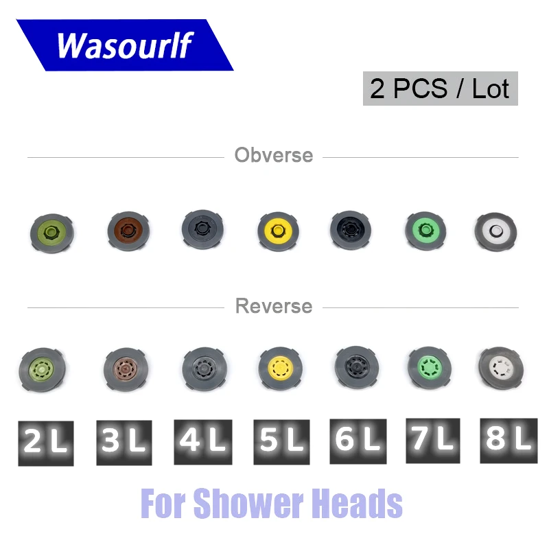 2 шт., встроенный аэратор для душа, 4 л, 6 л, 8 л