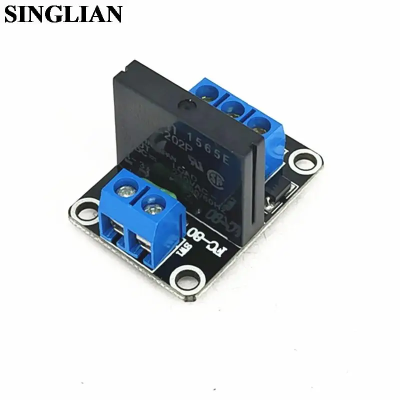 

10pcs/lot 1 Channel 5V Low Level Solid State Relay Module With Fuse 250V2A For Arduino