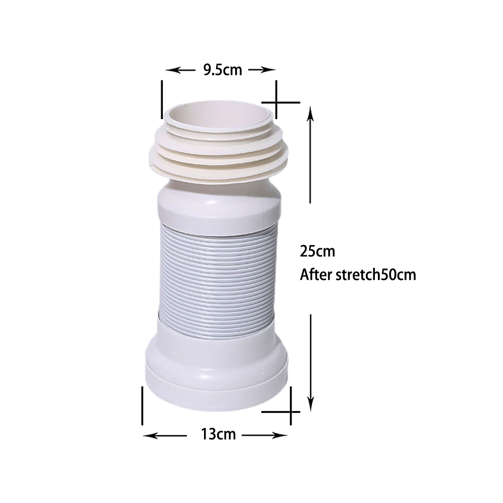 

Соединитель для дренажной трубы унитаза, гибкий шланг из ПВХ, универсальная дренажная труба для почвы унитаза, аксессуары для туалета, выдвижная дренажная труба 250-500 мм
