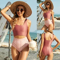 sexy swimsuit 2022 backless high waist color printed one piece women%e2%80%99s beach bikini