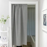 valance curtain gray geometric hanging modern minimalist composing fabric wind water bath without rod