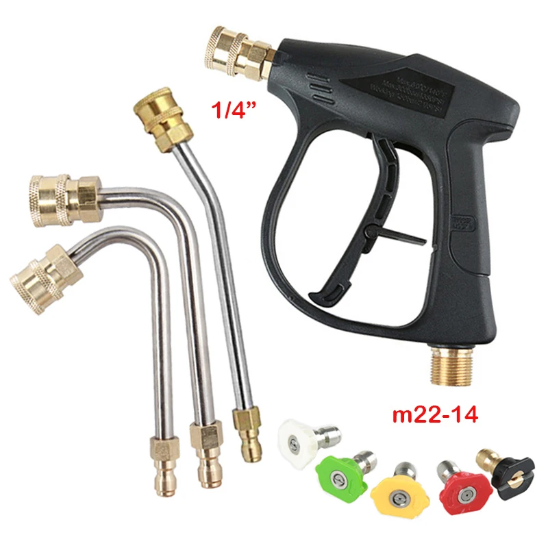 

Car Washer Metal Jet Lance CLEANING WAND 1/4&quot Quick Connector for M22 Metric Thread Car Washer Water Gun Cleaning Tools
