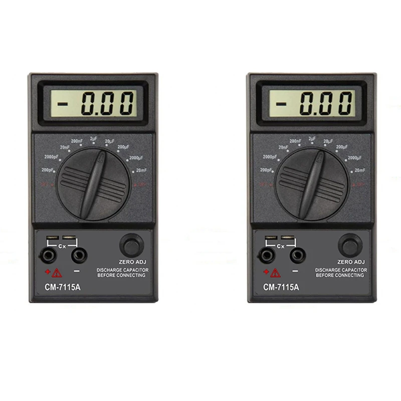 

Retail 2X CM7115A Capacitance Meter Digital Multimeter LCD Display Measurement Tool ,Dual Slope Integrated A/D Converter System