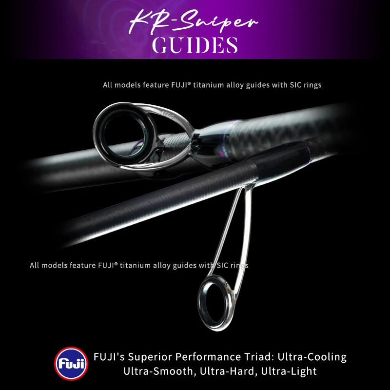 Фото Kyorim Sniper BASS ROD TORAYCAR CARBON Fiber FUJI SIC Guide, сиденье катушки для спиннинга, 2 секции 1,98 м 2,03 м 2,06 м 2,13 м №5