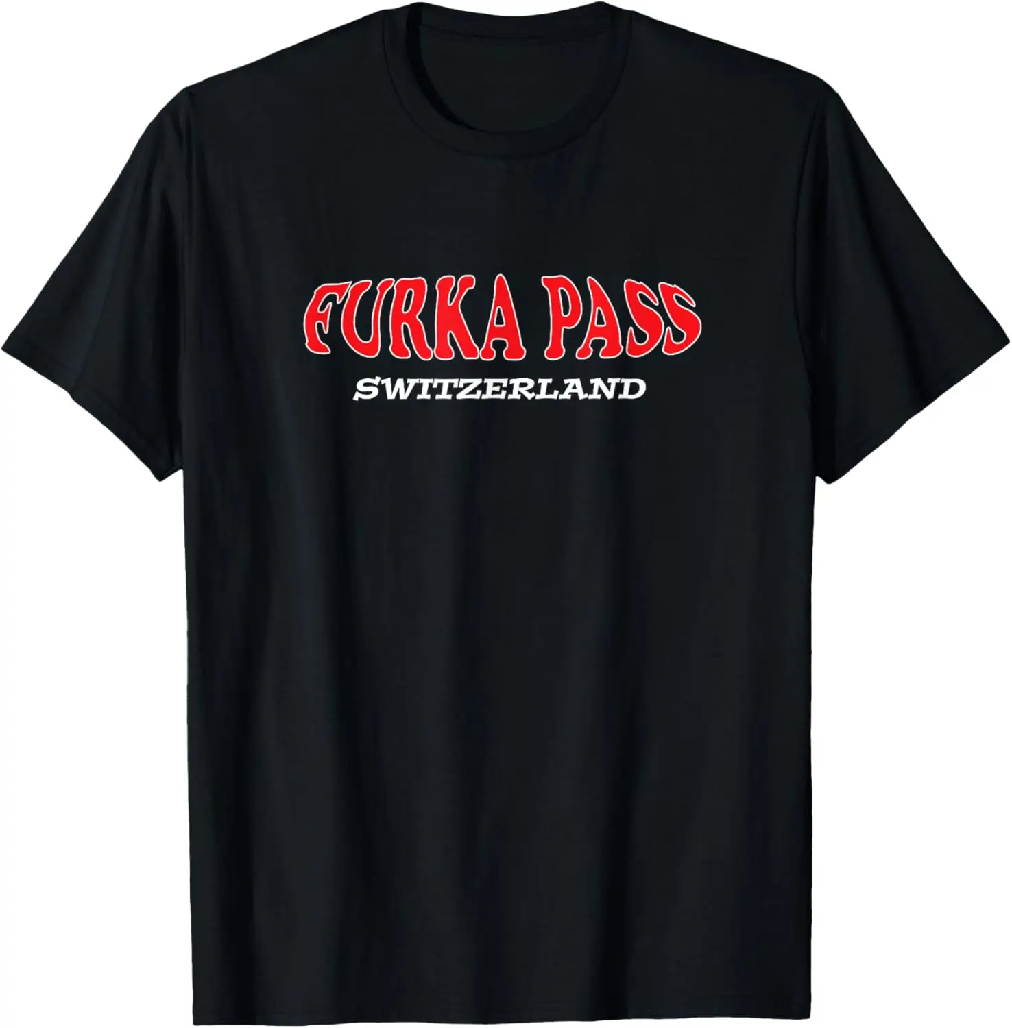 Двусторонняя футболка Furka Pass Швейцарии Shaken Not Stirred