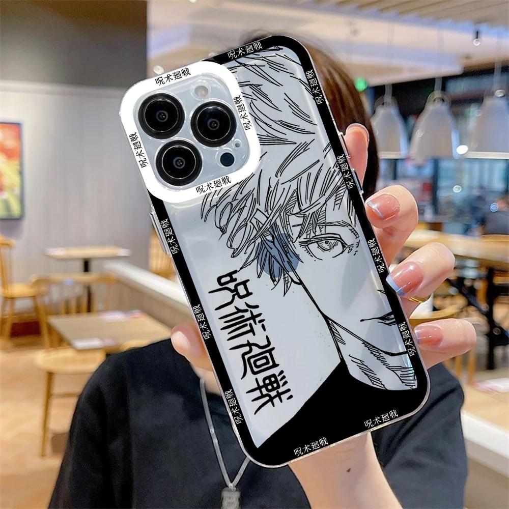 Фото Оригинальный чехол для телефона Jujutsu Kaisen для Motorola Moto G9 G22 G32 G53 G30 G71 G72 G73 Edge 40 Pro, мягкая прозрачная задняя крышка из ТПУ №5
