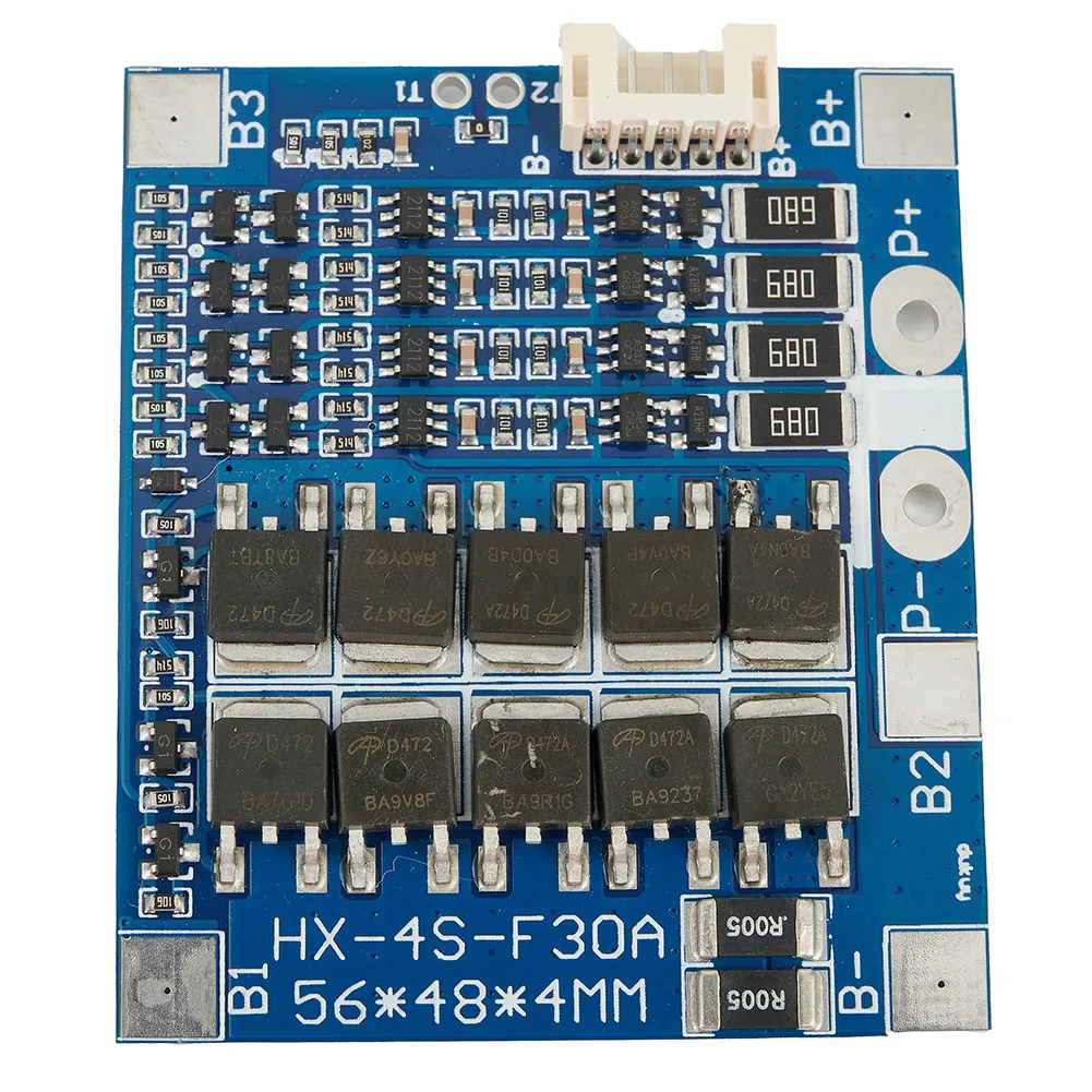 

1 Pc Battery PCB Protection Board 4S 30A 12.8V W Balance 3.2V BMS Pin Header Welded With Cable Equipment Power Tools