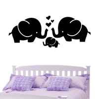 cute elephant hearts family wall decals for baby room decor kids room wall stickers