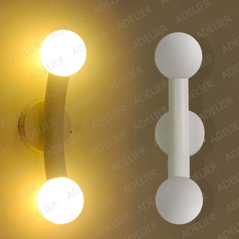 Простая стеклянная настенная лампа в форме шара декоративные светильники Луны