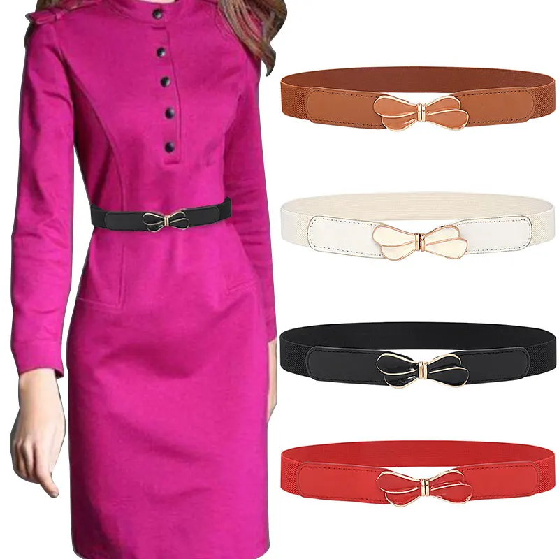 

Elastic Waistband Belt For Women's Girl Lady Decorative Thin Belts With Coat for Dress Sweater Waist Fashion Summer 1pcs