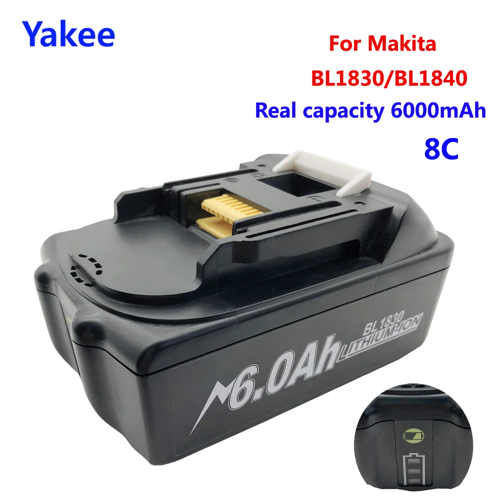 

For Makita BL1860 18V 6000mAh Rechargeable Lithium battery for Makita Power Tool Batteries BL1815 BL1830 BL1840 BL1850 LXT 400