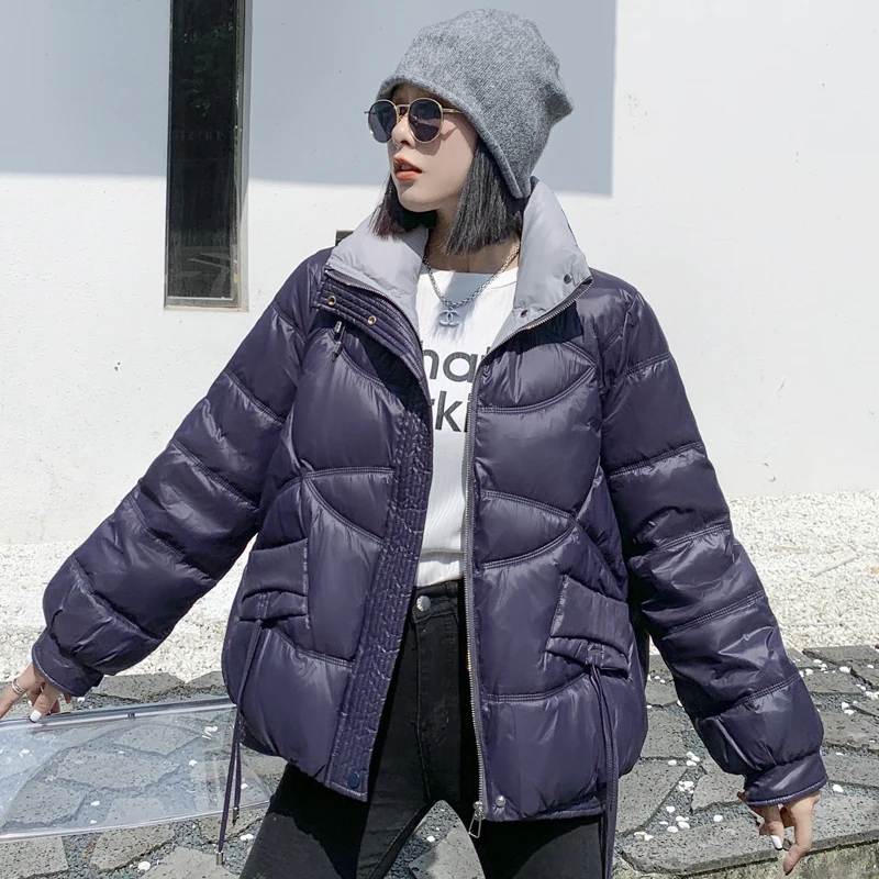 Women's Winter Jacket Coats Thick Down Cotton Padded Short Coat Female Fashion Oversize Loose Casual Parka Woman Overcoat