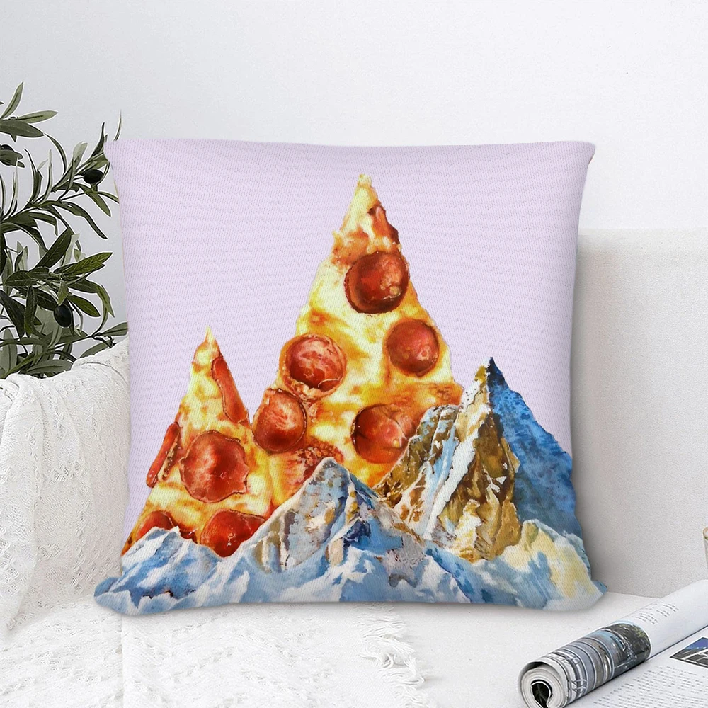 

Pepperoni Pizza Polyester Cushion Cover Super Soft Pillowcase Cartoon Geometric Patterns Pillows Covers Home Decor
