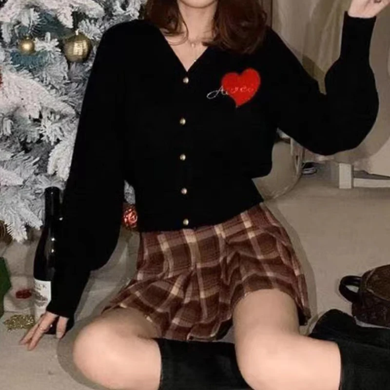 Черный повседневный однотонный трикотаж с длинными рукавами женский