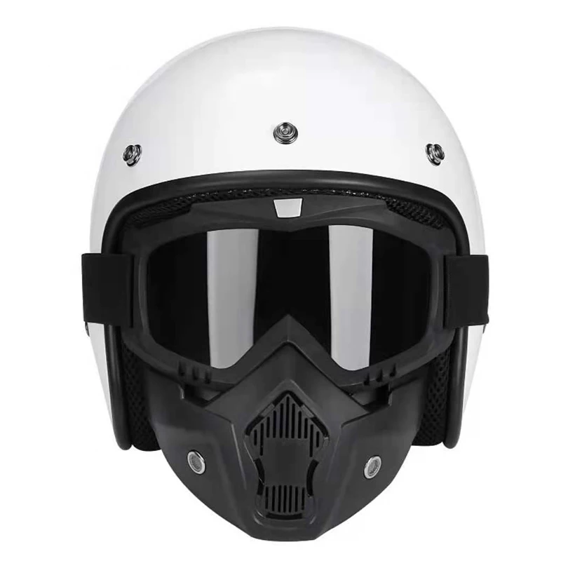 

Motorcycle Helmet Vintage Open Face Retro Half Casco Moto Capacete Mopeds Enduro MTB Scooter Jet Pilot Cross Casque Men Women