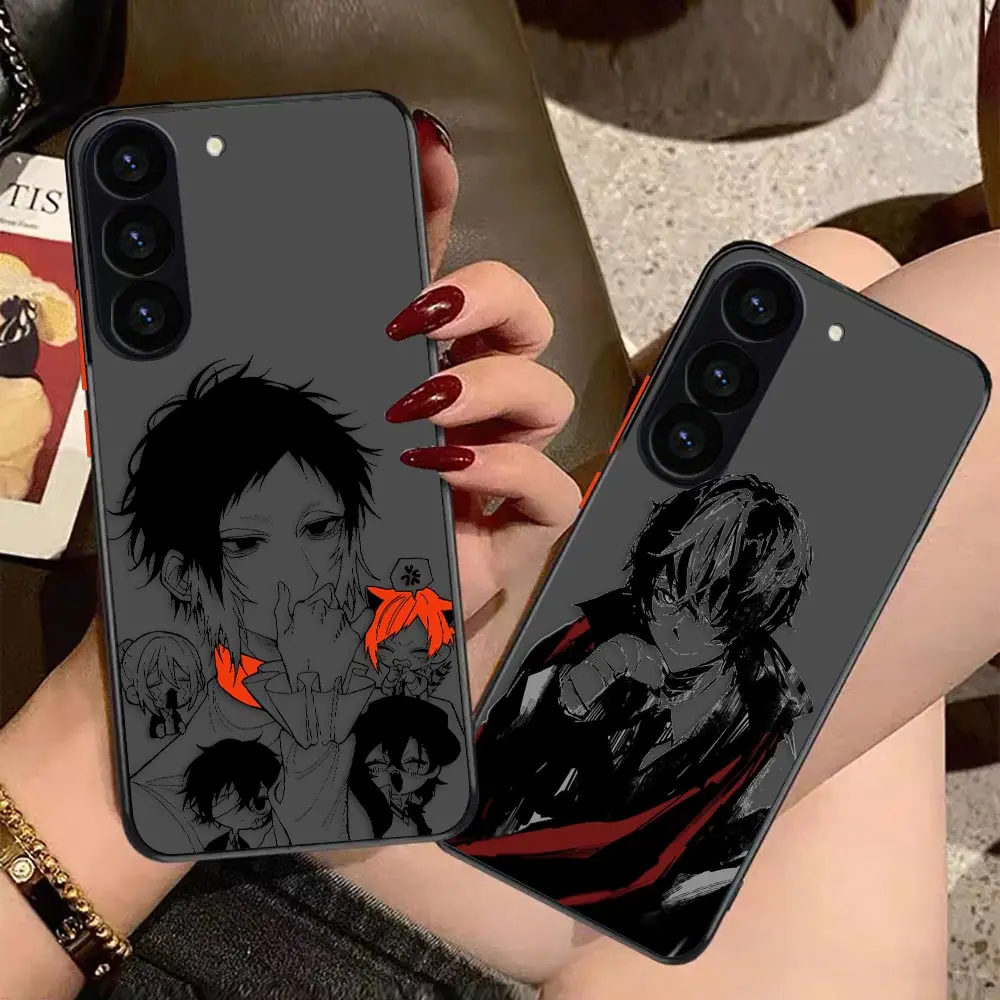 Matte Phone Case for Samsung Galaxy S23 S22 S21 S20 S10 4G S9 S8 Plus ULTRA 5G LITE Case Funda Shell Bungou Stray Dogs Dazai