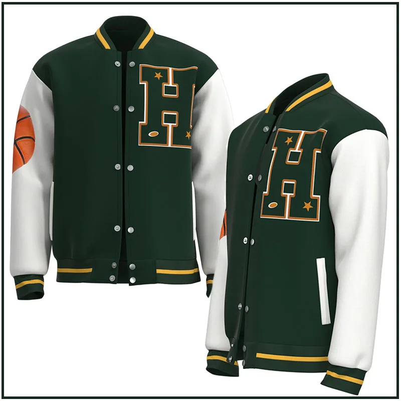 

2022 New Stranger Things Season 4 Cosplay Costume Steve Jason Chance Baseball Dark Green Jacket Team Uniform Cardigan Coat