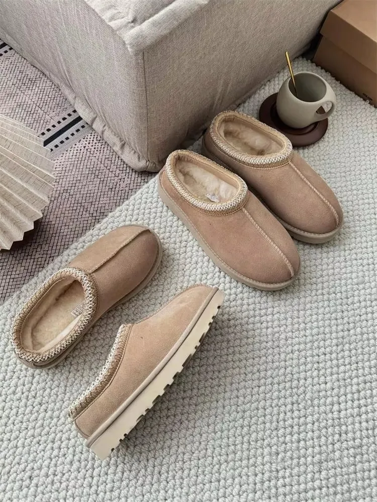 Дизайнерские осенне-зимние туфли Tazz Tazlefu для ленивых на одну ногу шерстяные