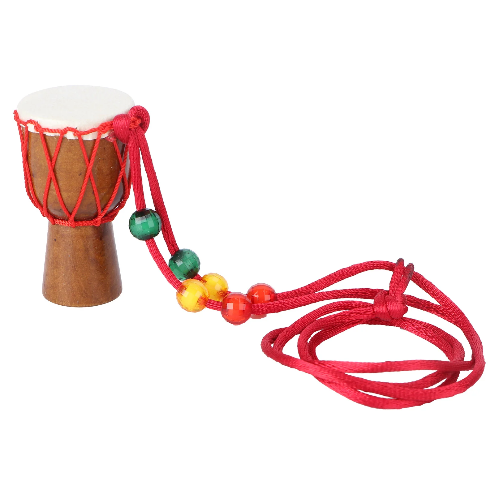 

African Drum Necklace Wooden Djembe Percussion Pendant Hand Drum Instrument Birthday Gift Black