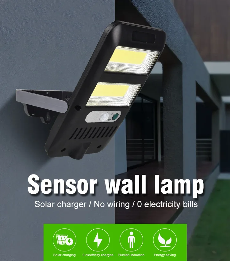

LED Solar Street Light Outdoor PIR Motion Sensor Solar Wall Lamp Light for Courtyard Villa Garden Spotlight