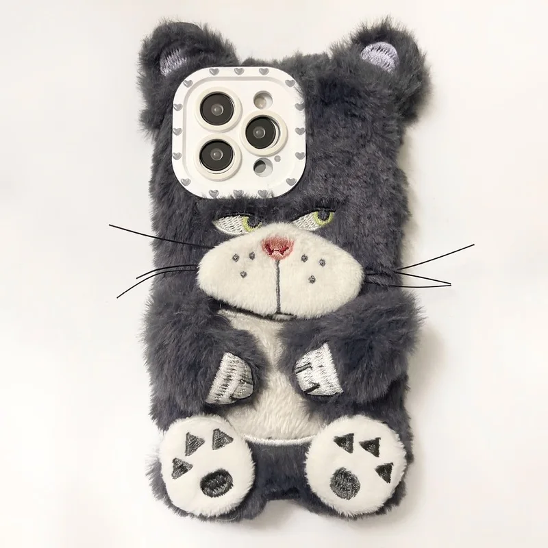 Косплей чехол для iPhone Ins Korean Cute Cartoon Grey Cat