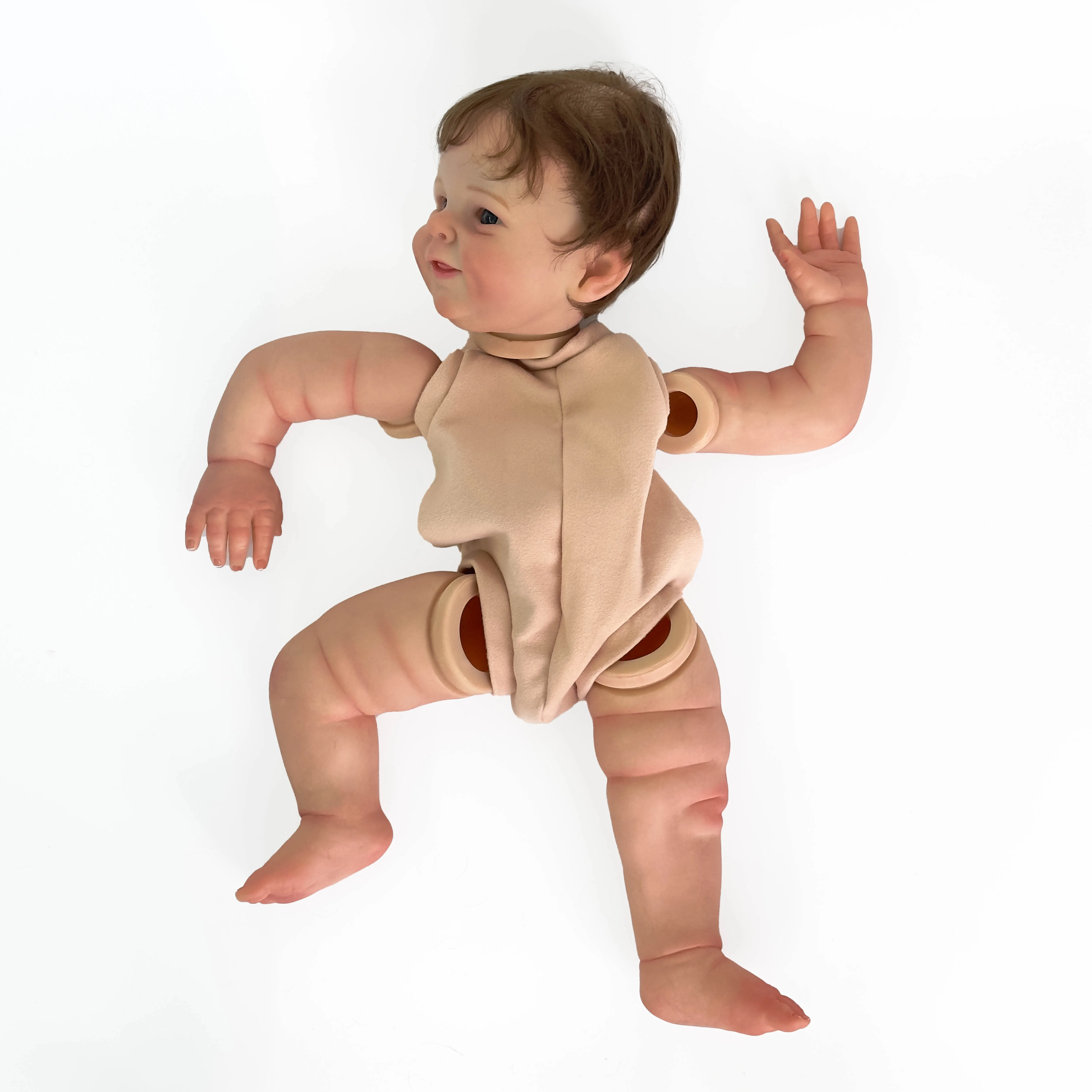 

NPK 22inch Reborn Doll kit Shaya Popular Sweet Face painted Doll kit Unfinished Doll parts with Hand Root Hair