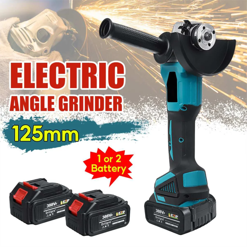 

125 мм бесщеточная электрическая угловая шлифовальная машина для самостоятельной резки с литий-ионным аккумулятором электроинструмент для Makita 18 В батареи