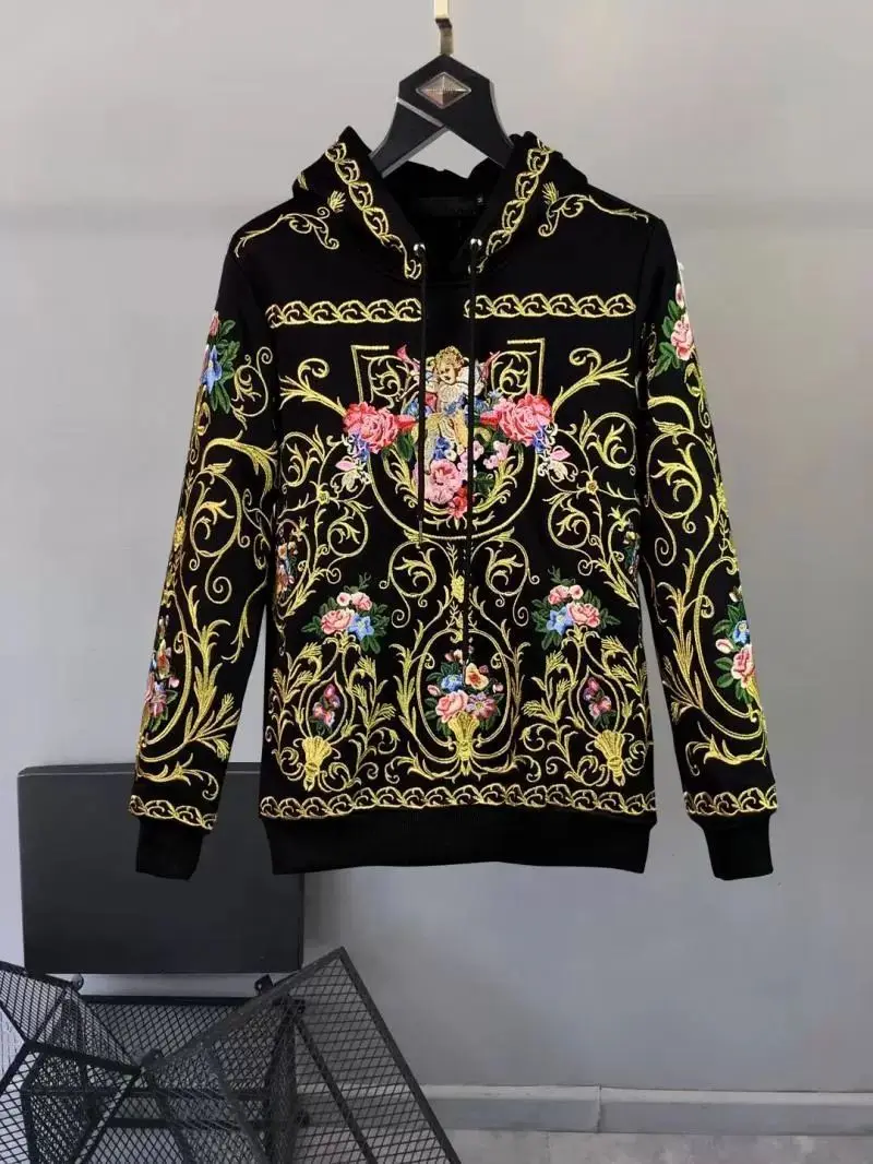 

Autumn New Embroidery Hoodie Men's Trend Long Sleeve Top Fashion Brand Hoodie