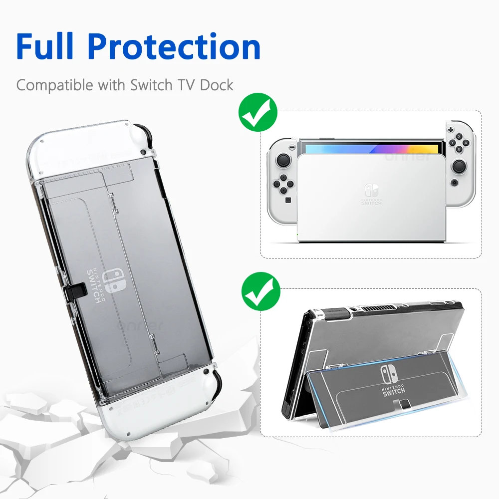 Сумка для переноски Onrier Nintendo Switch OLED чехол Защитная крышка 2 шт. стеклянная пленка
