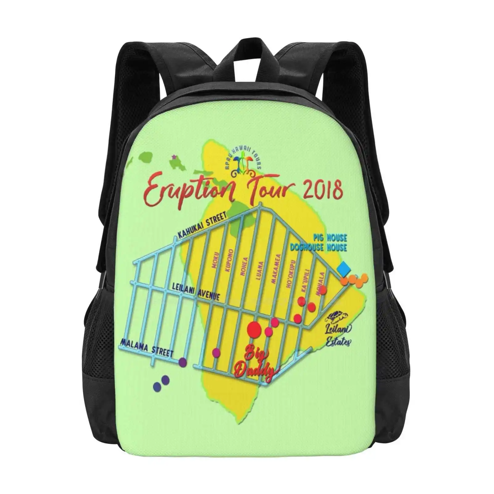 

Aht-Concert Eruption Tour 2018 Design Large Capacity School Backpack Laptop Bags Rainbow Peace Apau Hawaii Joy Thank You Turtle