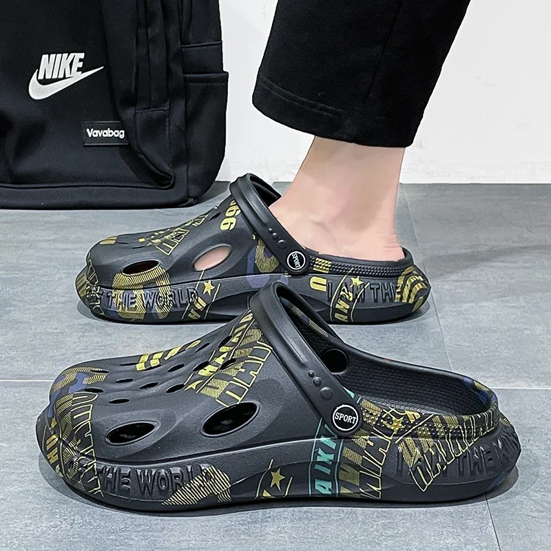 Сандалии унисекс пляжные дизайнерские шлепанцы с открытым носком тапочки