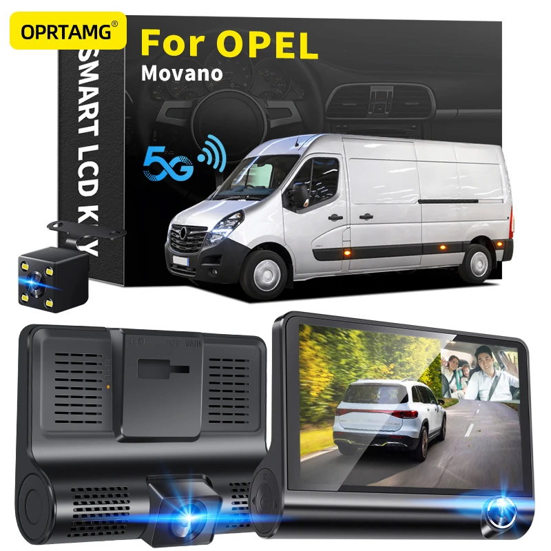 

Dashcam 3 Cameras Lens 4.0 Inch 1080P Car DVR Dash Cam For OPEL Movano 1994 1995 1996 1997 1998-2021 Car Dashcam Car Accessories