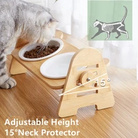 dog bowl double bowls for dogs feed neck protector dog food bowl adjustable height dogs bowls bamboo frame pet food container
