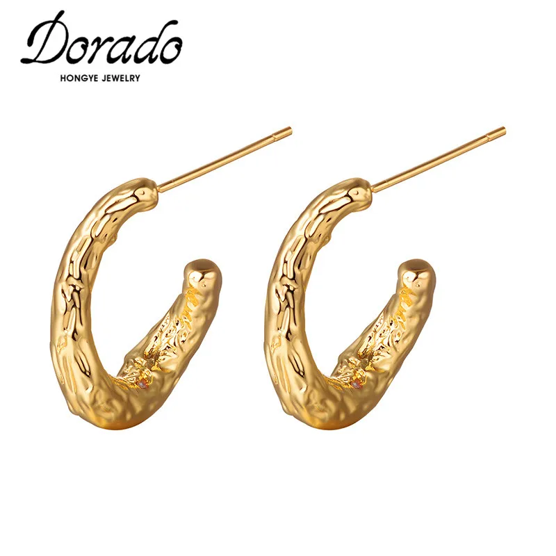 

Dorado Geometric Retro Simple Stud Earrings For Women Punk Metal Accessories Party Gifts Brincos Statement Gold Color Jewelry