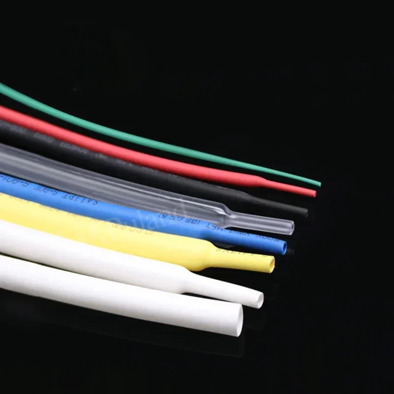 2:1 Heat Shrink Tubing Dia 1 2 3 4 5 6 7 8 9 10 12 14 16 20 25 30 40 50 mm Thermoresistant Sleeve Cable Repair Polyolefin Tube