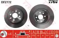 DF2772 for rear brake disc (4 wheel bolt) VECTRA B 1.6i 16V 1,7 TD 1,16 V TD 1,16 V ()