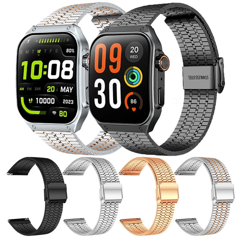 Металлический ремешок для Haylou Watch S8 R8 браслет из нержавеющей стали смарт-часов RS4