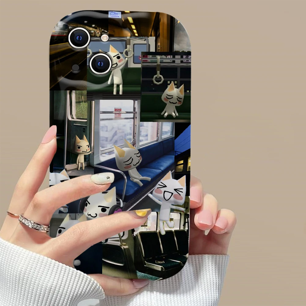 Милый чехол для телефона INS с рисунком Торо и инородной кошки объемными волнами