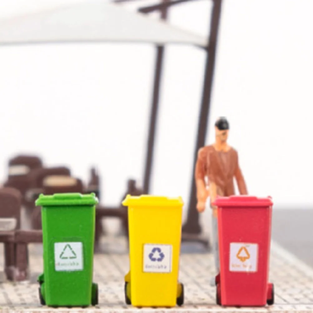 5 шт. контейнеры мини мусорный бак миниатюрный маленький мусор модель дома