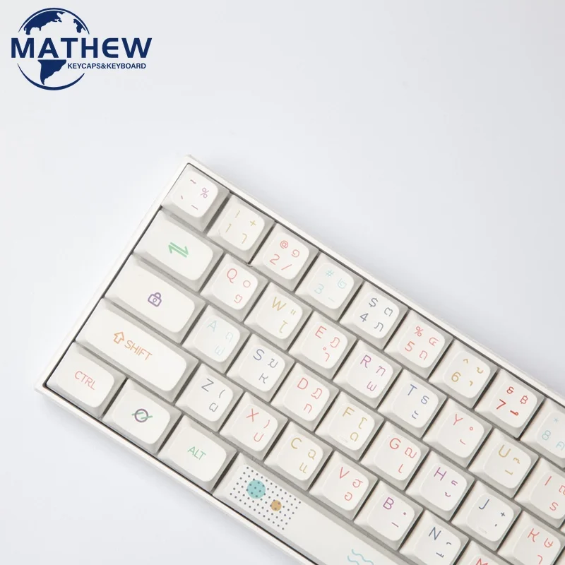 

Neon Lights Keycaps Thai Korean Language Keycap 127 keys XDA Profile For 61/68/71/84/87/100 Layout keyboard