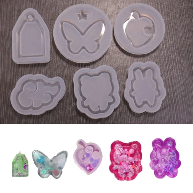 

Various Quicksand Silicone Mold Epoxy Resin Casting Mold Pendant Jewelry DXAA
