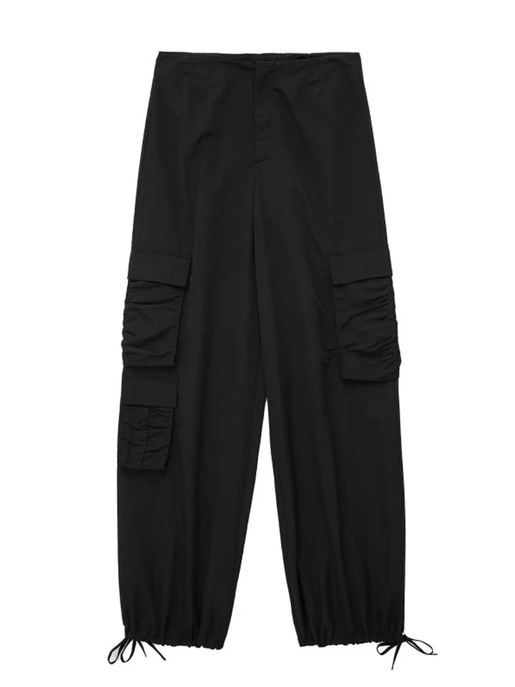 

Women Fashion Cargo Pants 2022 Autumn Casual Solid Pockets Zipper Female ELegant Street Pant Trousers Clothing